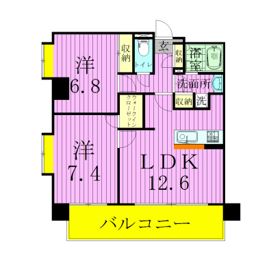アーク松戸レジデンス 406号室 間取り