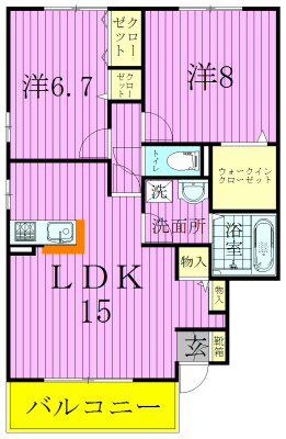 イーストヒルズ雅Ⅲ 101号室 間取り