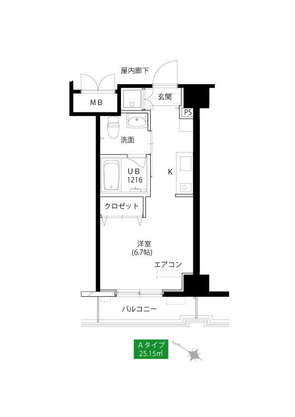 リリィパワーズレジデンス貝塚 207号室 間取り