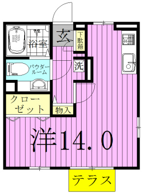 ルミナスビラB 101号室 間取り