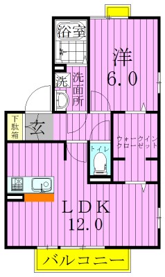 メゾン・フローラ 201号室 間取り