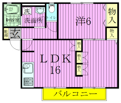105号室 間取り