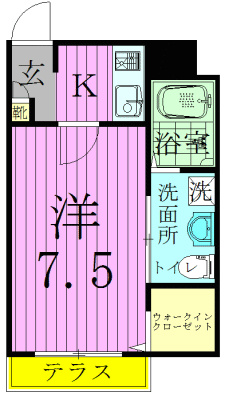 102号室 間取り