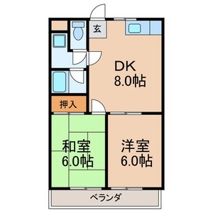 ルミエール石崎C 101号室 間取り