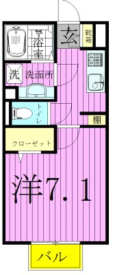 メゾン・ド・オール 203号室 間取り