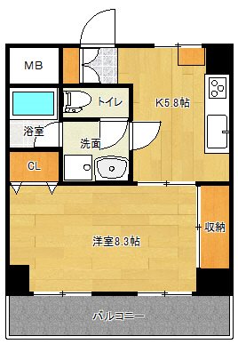 BUENA西堀前通一番町 間取り