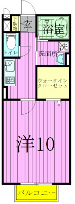 グランモア八柱 202号室 間取り