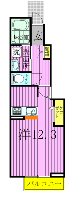 サニーヒルズⅣ 102号室 間取り