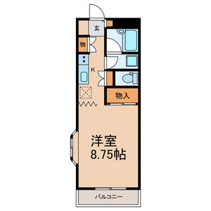 エルクコーポラス 206号室 間取り