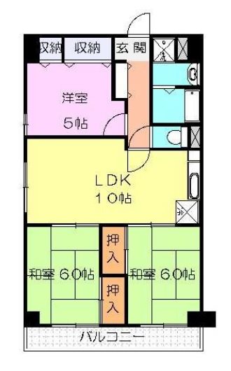 ビューテラス桂南 305号室 間取り