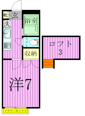 カセミア八潮 202号室 間取り