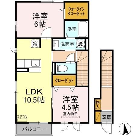 ボヌール新松戸Ａ 201号室 間取り