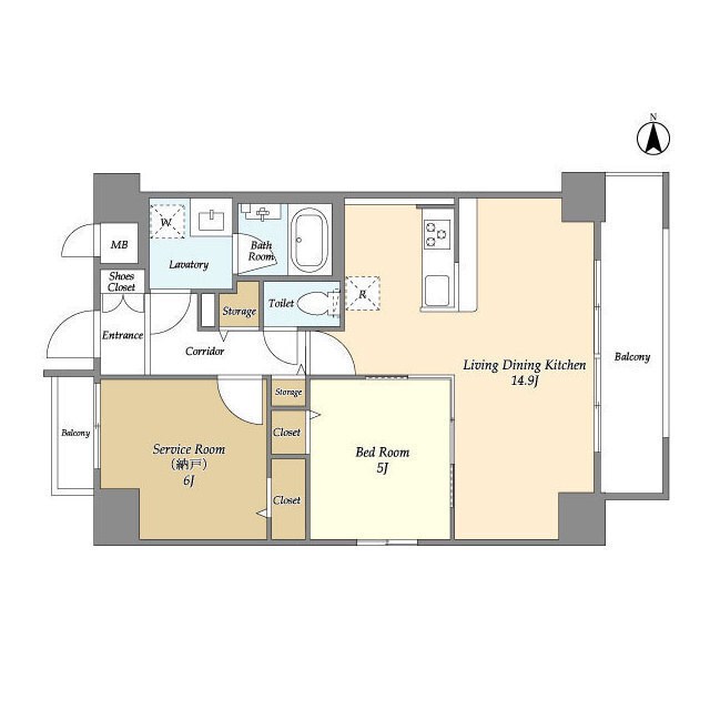 コンフォリア北小金 701号室 間取り
