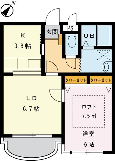 シャルム永山 302号室 間取り