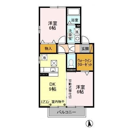 ウィルモア新松戸Ａ棟 102号室 間取り