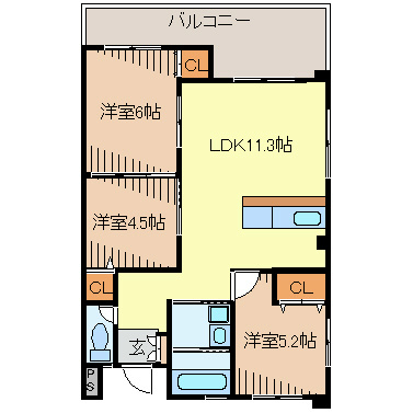 沖縄県中頭郡西原町我謝 間取り