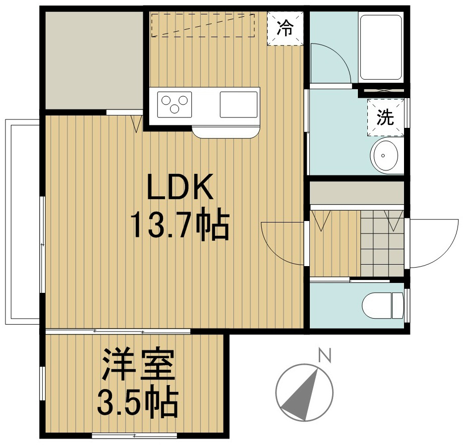 ヴィラ・エフ 101号室 間取り