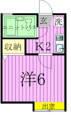 106号室 間取り