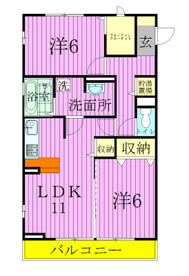 フォレストＩ 305号室 間取り