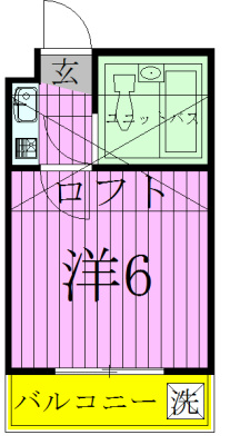ジュネパレス松戸第01 203号室 間取り
