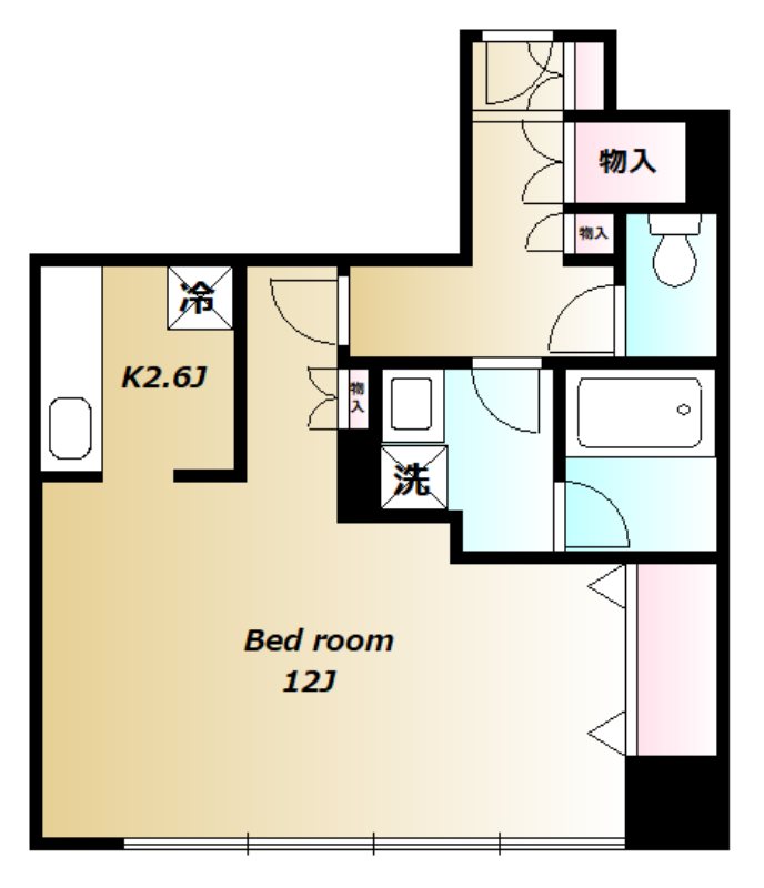 スクエア日本橋 503号室 間取り