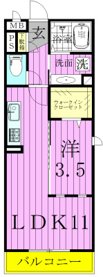 Ciel Clair 101号室 間取り