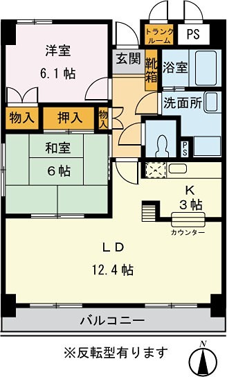 ライブ・トピア寺町 102号室 間取り
