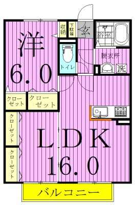 ルミエールモナリエ 202号室 間取り