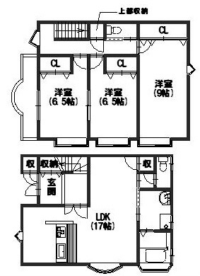 中久世町4丁目9-3貸家 間取り