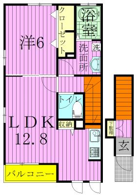 アン・ミケーリア 201号室 間取り