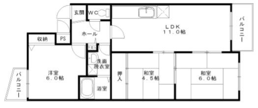 ローファス小島 308号室 間取り