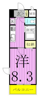 アジュールⅠ 101号室 間取り