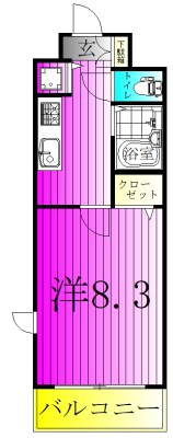 アジュールⅠ 101号室 間取り