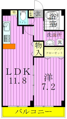 ビューパレス松戸東 302号室 間取り
