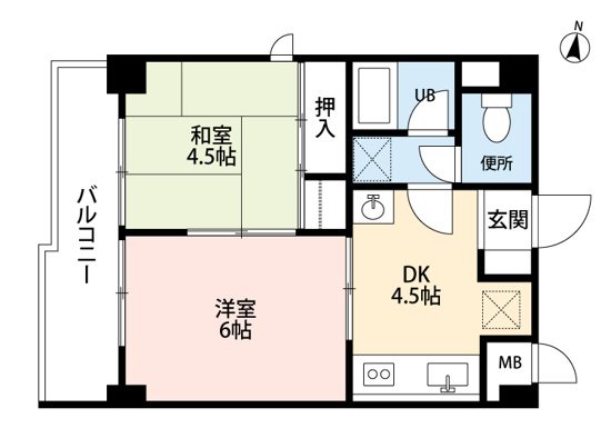 チコーベルメゾン桂 301号室 間取り