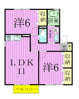 クレスト・エイト 102号室 間取り