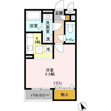 アプローズ馬橋 105号室 間取り