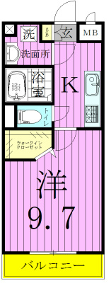 ＨＦ松戸 202号室 間取り