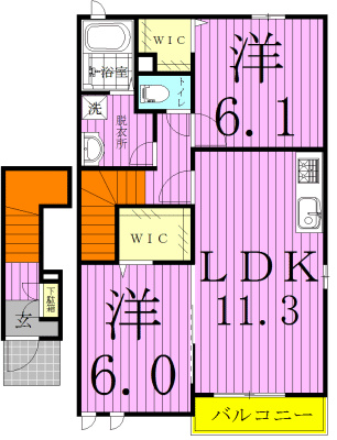 ディアフォレスト　Ⅱ 202号室 間取り