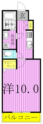 ブランジュ南逆井 102号室 間取り