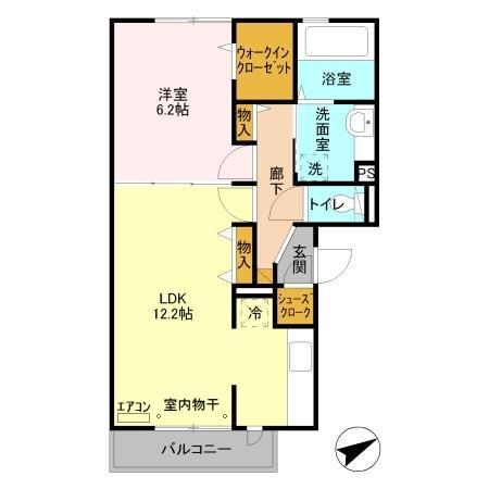 グラティア 303号室 間取り