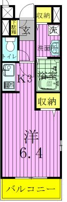 アライブ 203号室 間取り