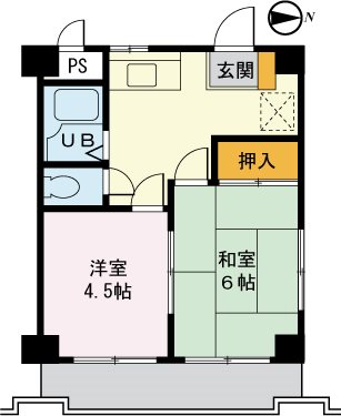 グリーンハイム吉澤Ⅱ 203号室 間取り