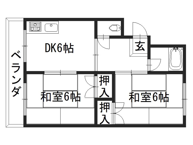 第一河合マンション 305号室 間取り