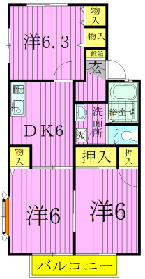 アルシュ11 105号室 間取り
