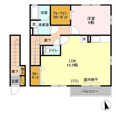 ラ・プランタン 205号室 間取り
