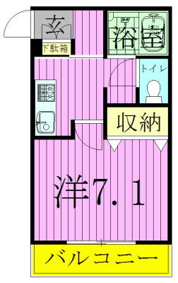 Ａ－レガート松戸八ヶ崎 103号室 間取り