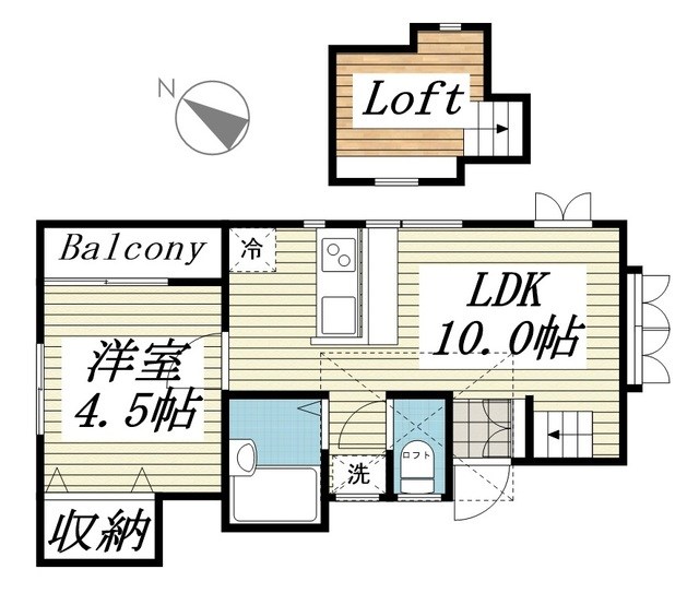 ジュネパレス松戸第126 202号室 間取り