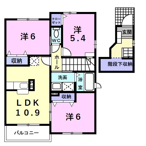 サンフォレストⅡ 201号室 間取り