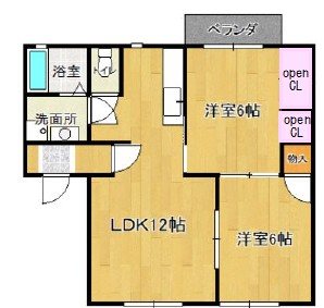 メンバーズタウン紫竹山　A棟 間取り